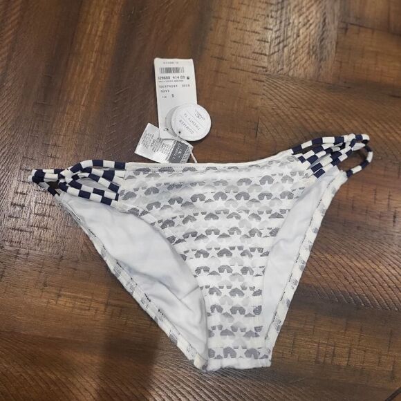 Bikini Bottom Small Navy and White NWT - Picture 1 of 4